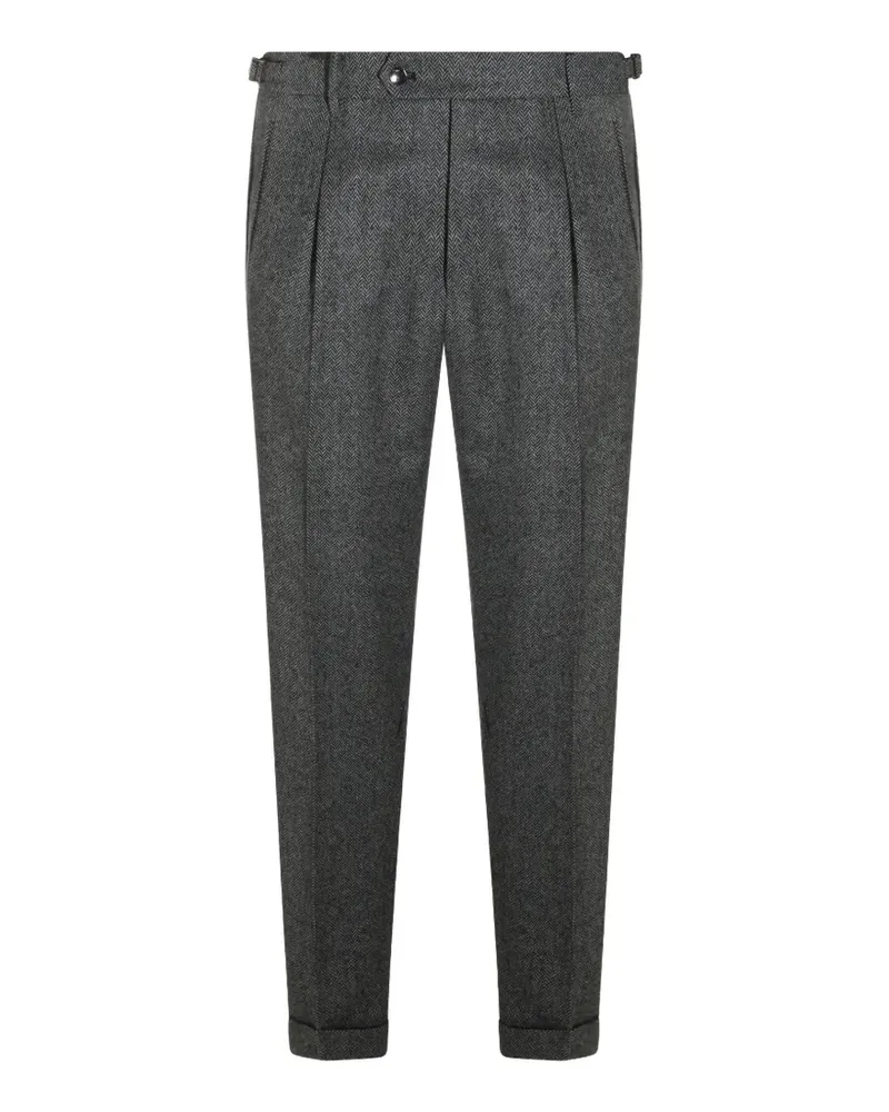Berwich herringbone pleated trousers - Grau Grau