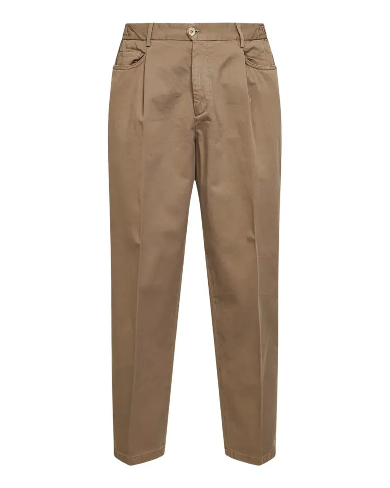 Briglia 1949 pleated cotton trousers - Nude Nude