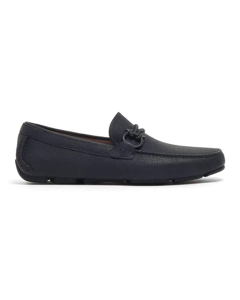 Ferragamo Gancini grained-leather loafers - Blau Blau