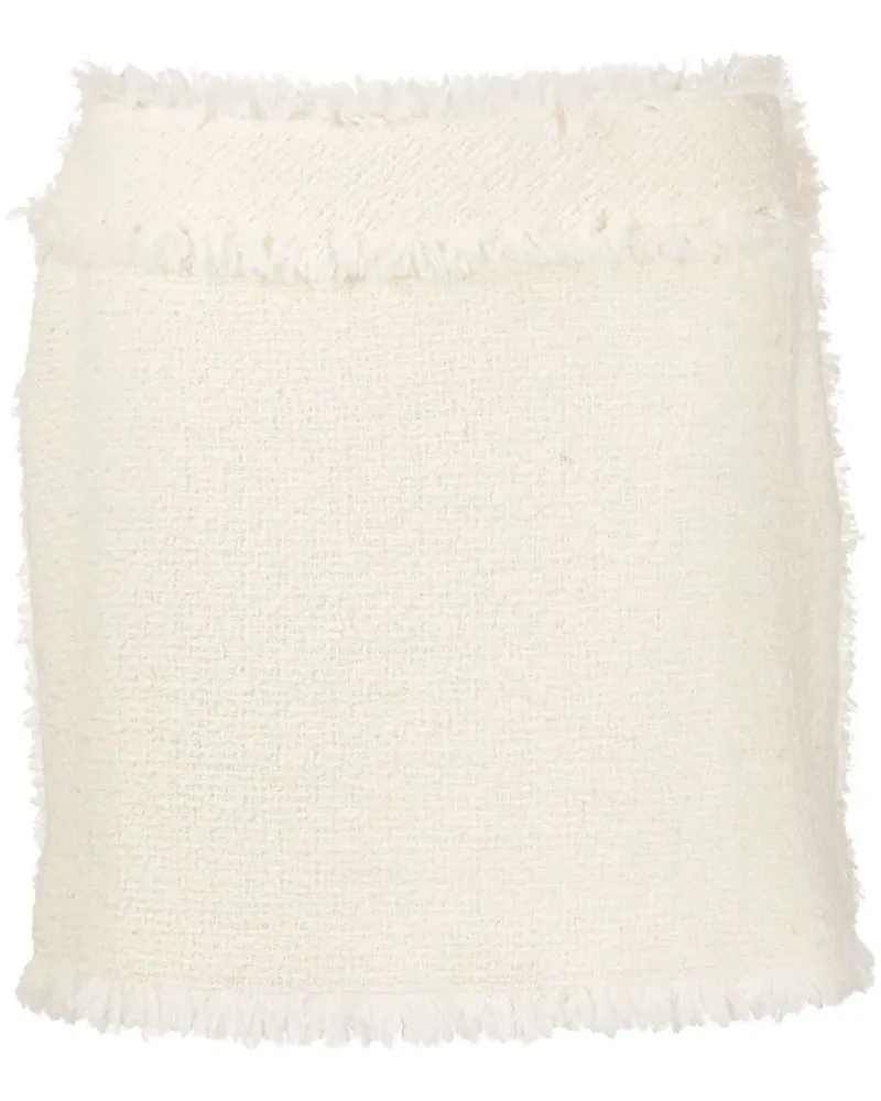 Alberta Ferretti Tweed-Minirock - Weiß Weiß