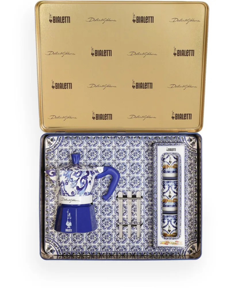 Dolce & Gabbana Mittelgroße Moka Box (6er-Set) - Blau Blau