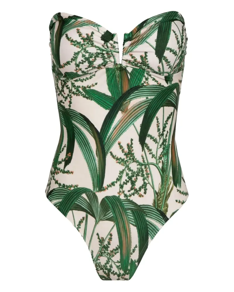 Lenny Niemeyer V-Ausschnitt-Badeanzug mit Herzausschnitt - Grün Grün