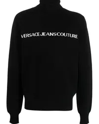 Versace Jeans Rollkragenpullover mit Logo-Print Schwarz