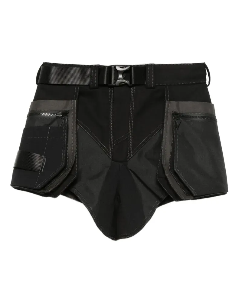 Thierry Mugler Shorts mit Gürtel - Schwarz Schwarz