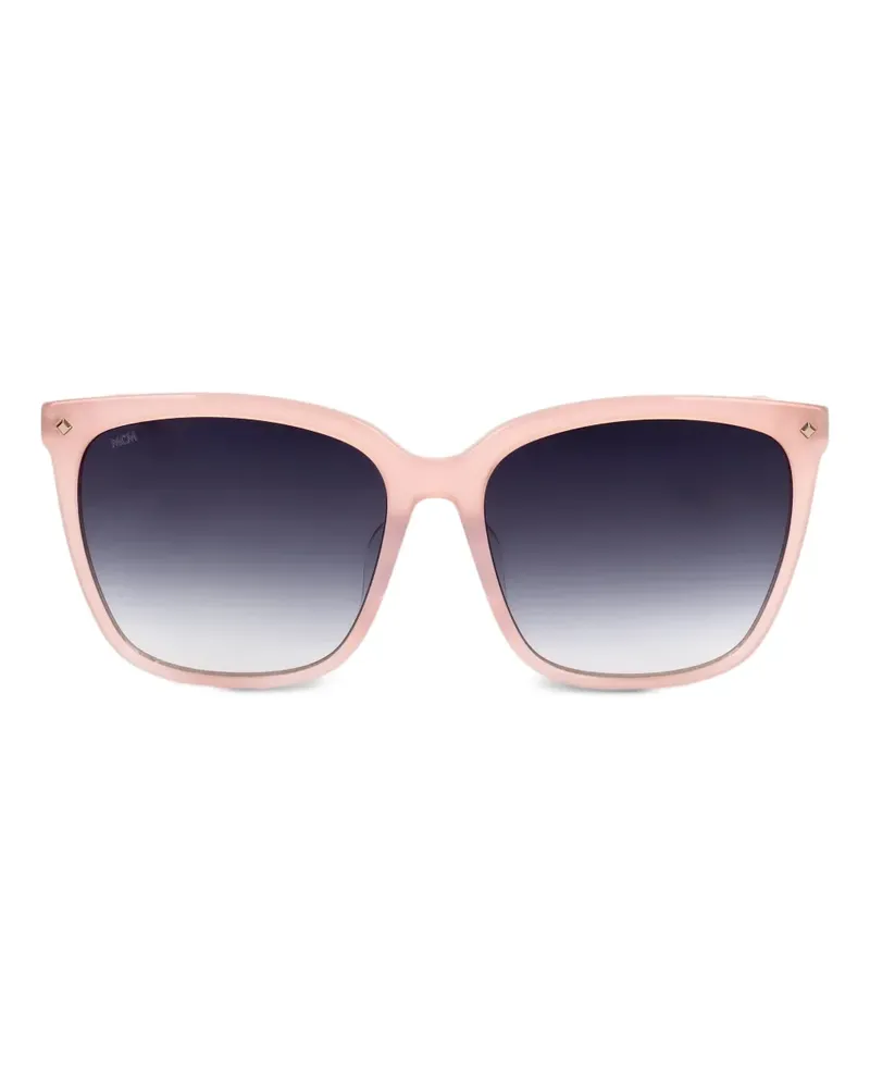 MCM Eckige Sonnenbrille mit goldfarbenem Detail - Rosa Rosa