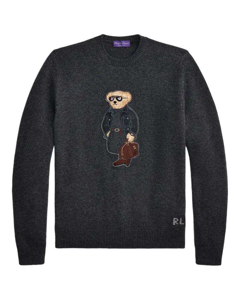 Ralph Lauren Polo Bear patch sweater - Grau Grau