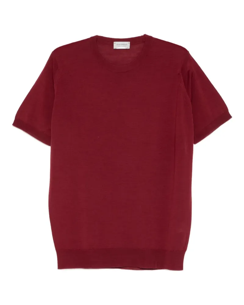 John Smedley Kurzärmeliger Pullover - Rot Rot