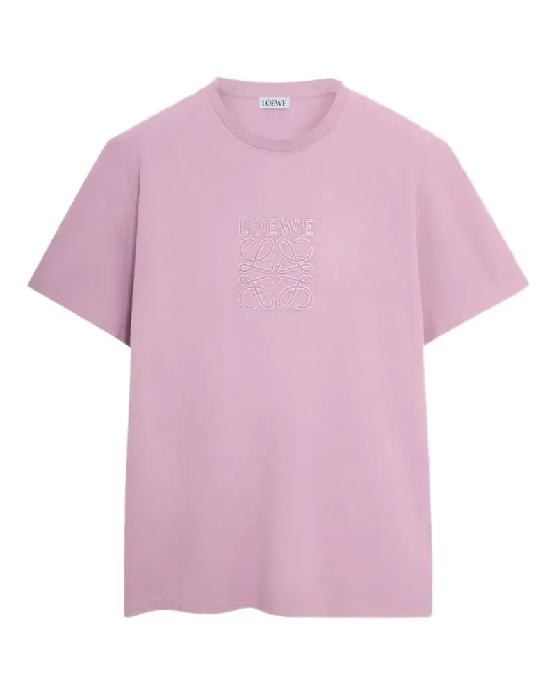 Loewe T-Shirt mit Logo-Stickerei - Violett Violett