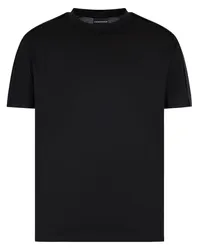 Emporio Armani T-Shirt mit Logo-Streifen Schwarz