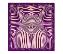 Gestreifter Schal - Violett