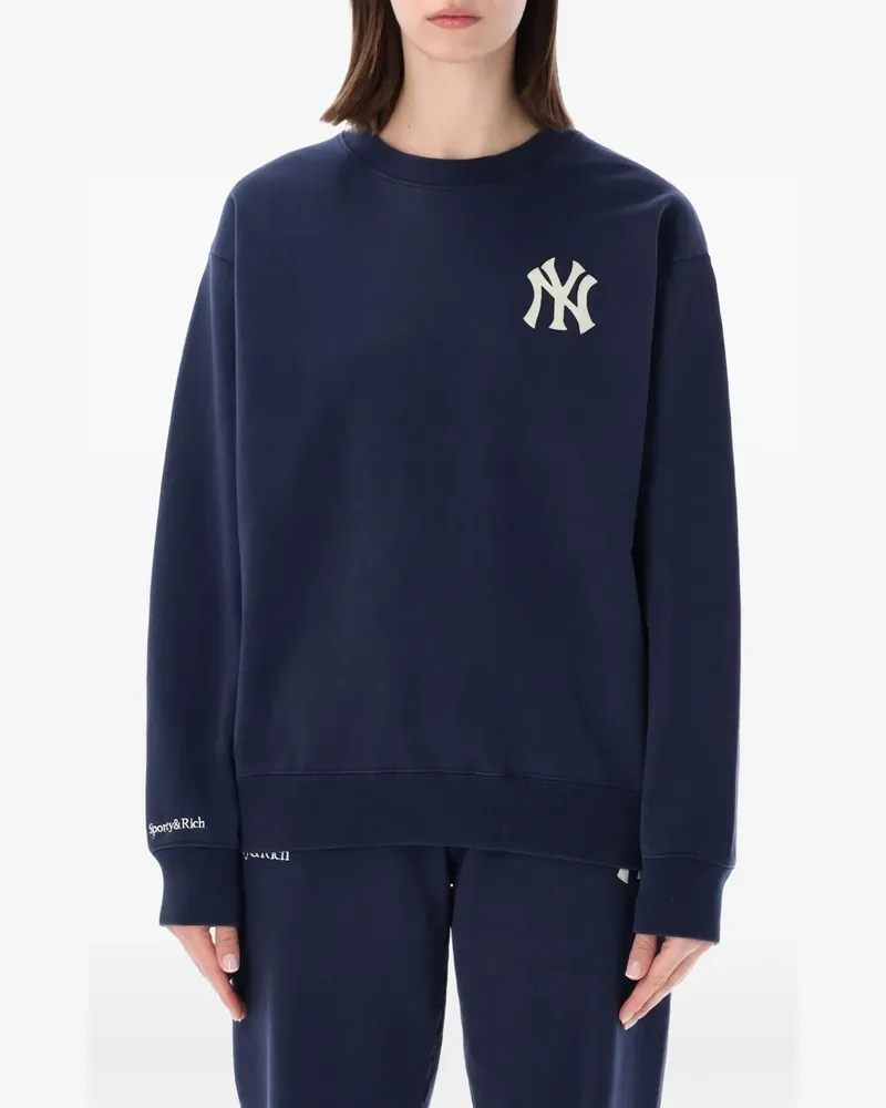 SPORTY & RICH Heritage Yankees Pullover - Blau Blau