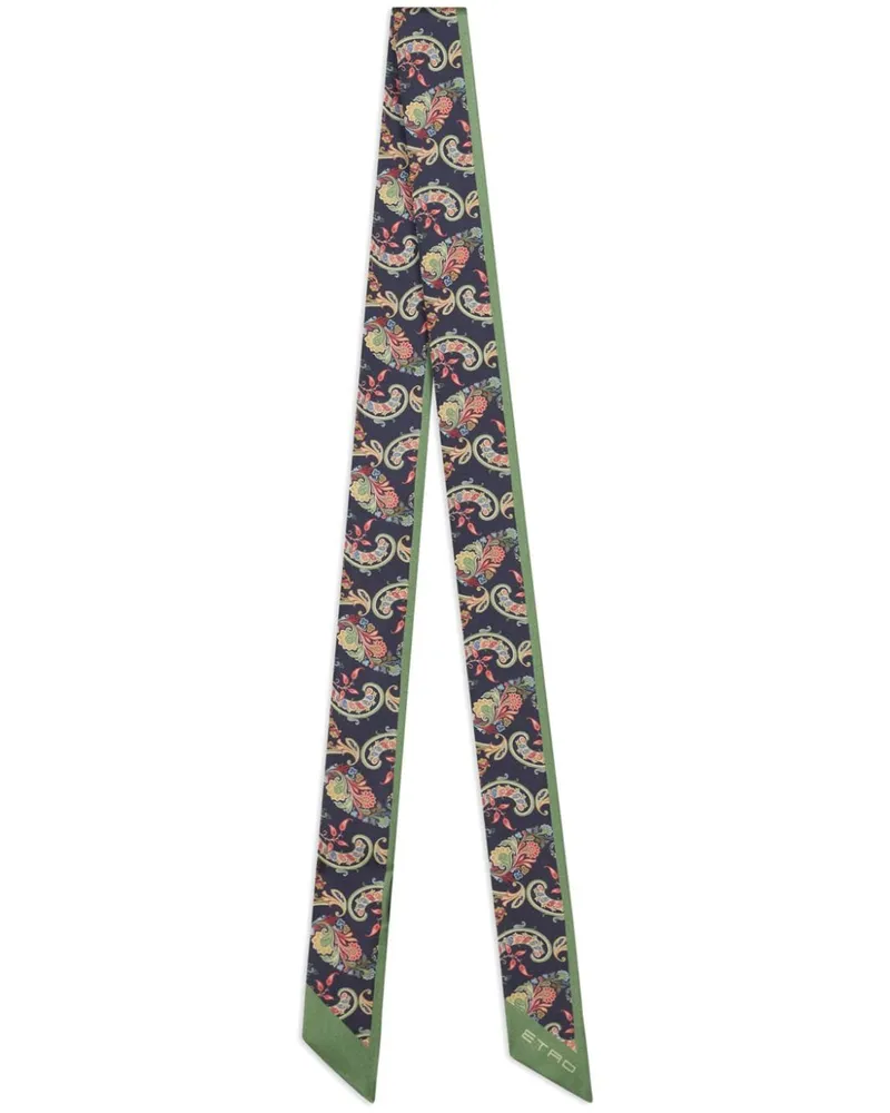 Etro Paisleyina Schal aus Seide - Blau Blau