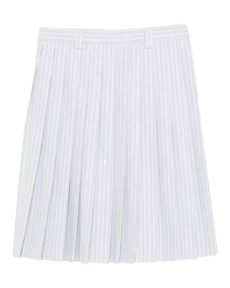 Miu Miu pleated striped midi skirt - Grau Grau