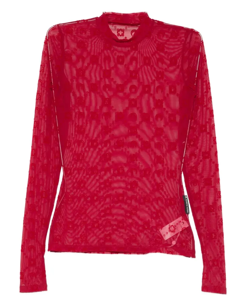 Marine Serre long-sleeve patterned top - Rot Rot
