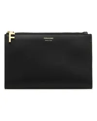 Ferragamo Kosmetiktasche aus Leder Schwarz