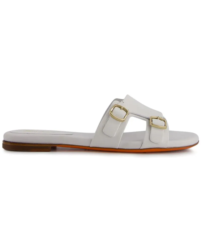 Santoni Didi Pantoletten - Weiß Weiß