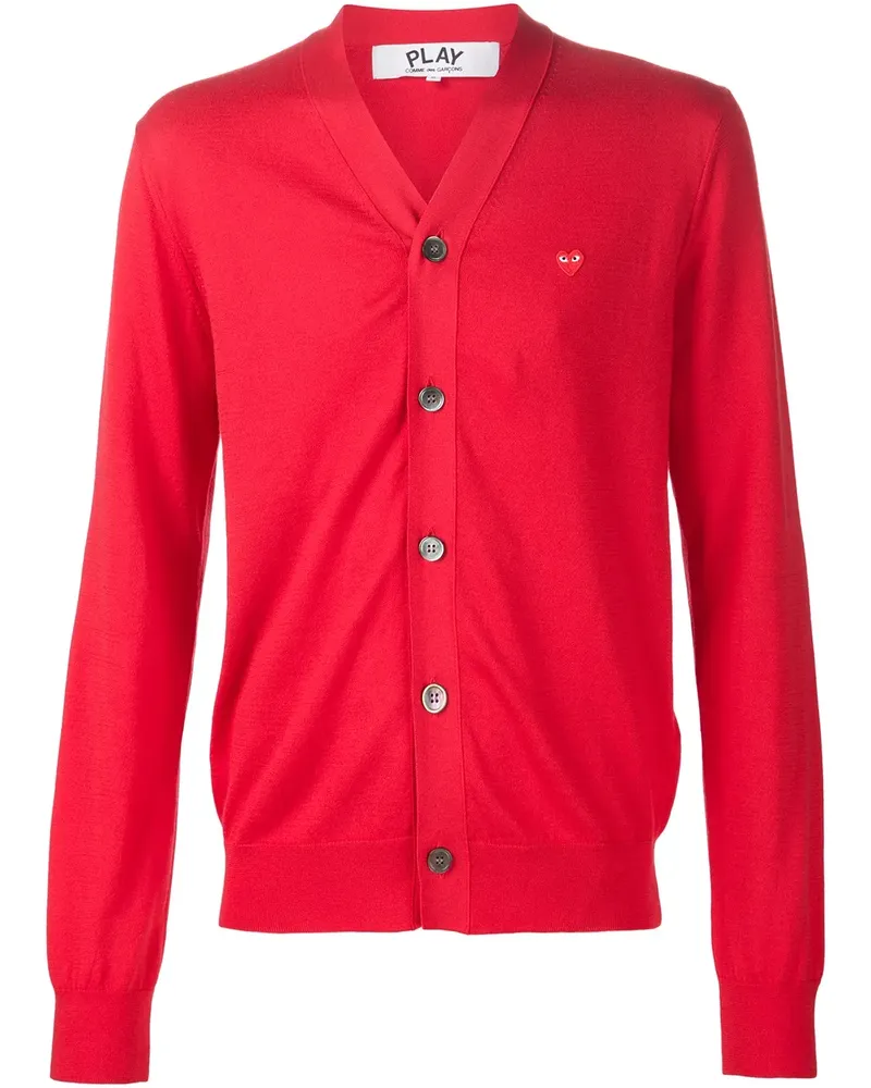 Comme des Garçons Cardigan mit V-Ausschnitt - Rot Rot