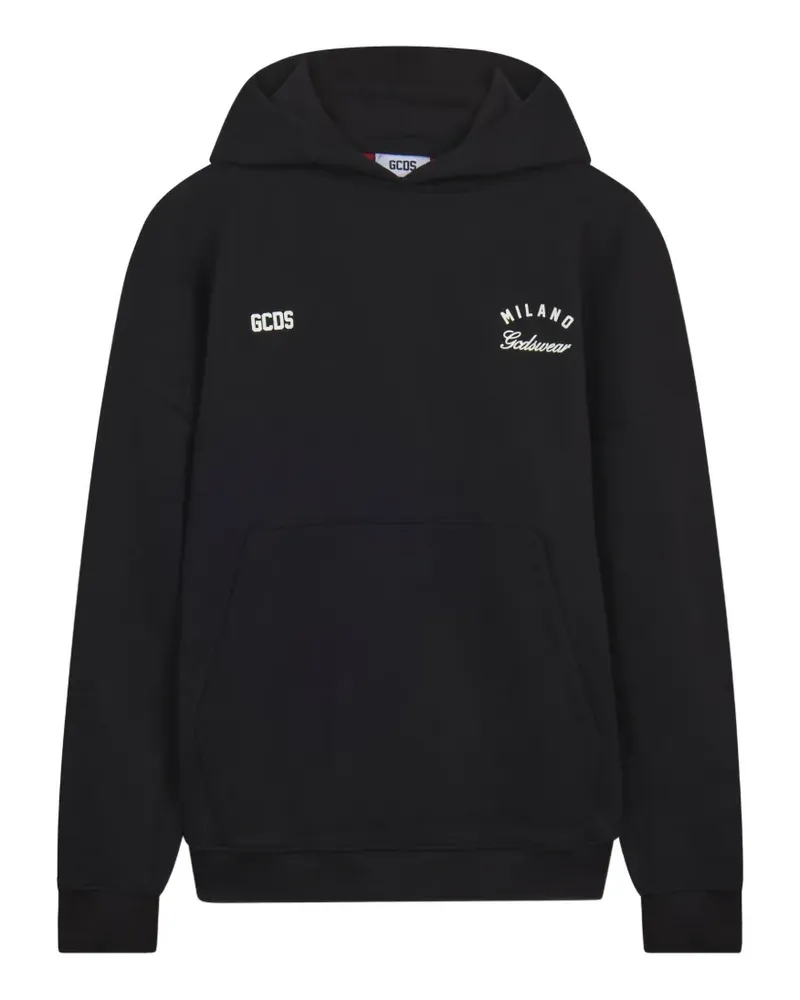GCDS Hoodie mit Logo-Print - Schwarz Schwarz