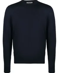 Corneliani Fein gestrickter Pullover Blau