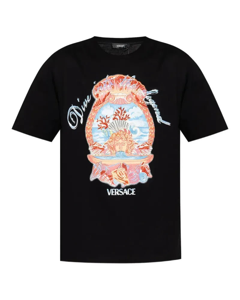 Versace Dive in Crest T-Shirt - Schwarz Schwarz