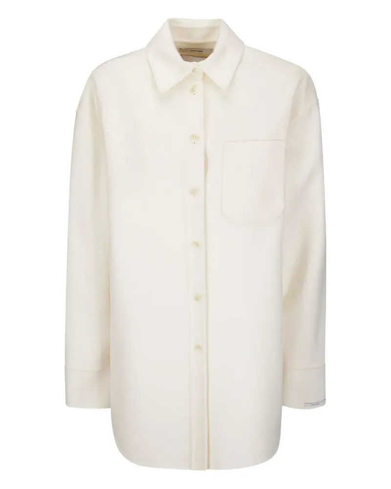 SPORTMAX Riber chest-pocket shirt - Nude Nude