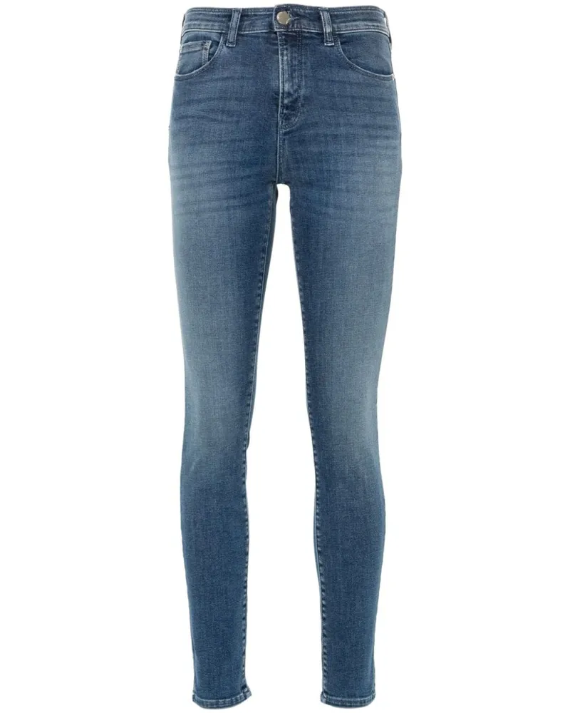 Emporio Armani Halbhohe Skinny-Jeans Blue