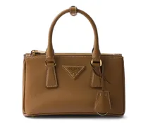 Mini Galleria Tote Bag aus Saffiano-Leder - Braun