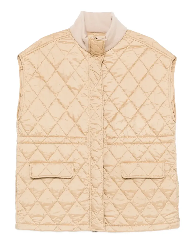 Fabiana Filippi quilted-pattern gilet - Nude Nude