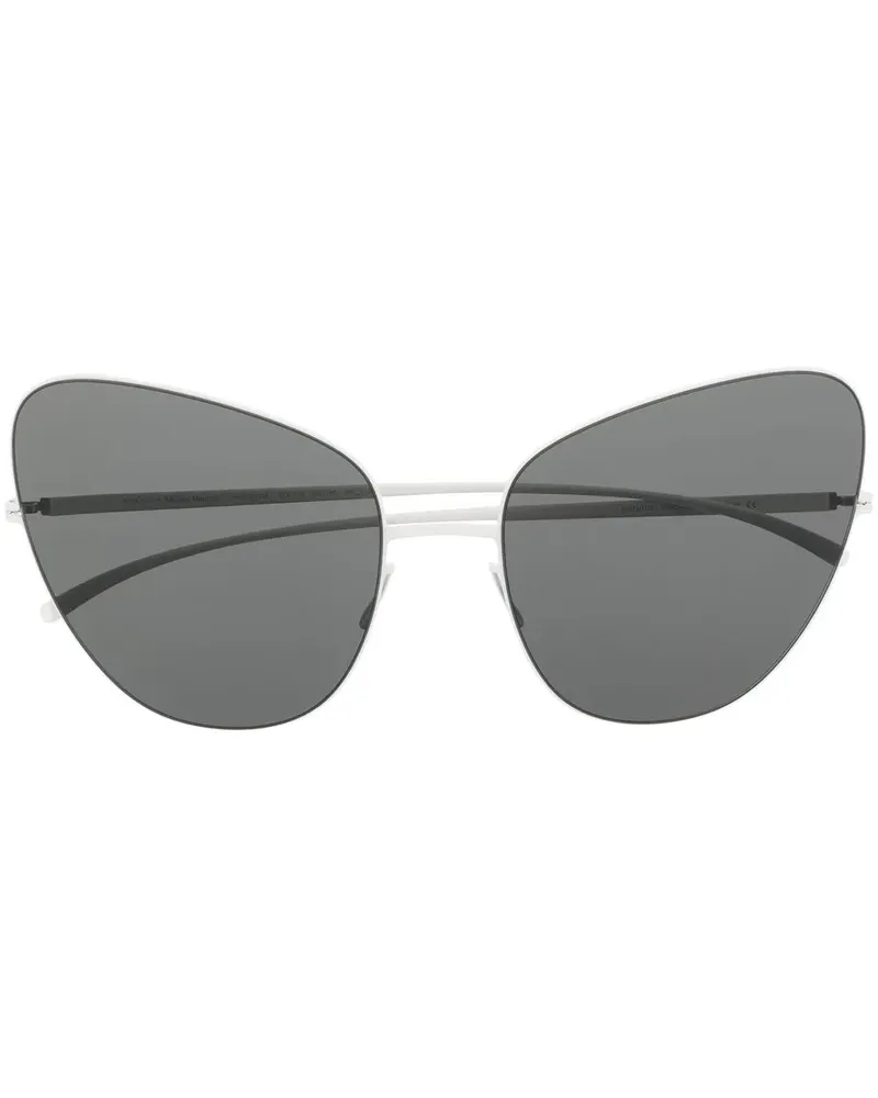 Mykita Sonnenbrille mit ovalem Gestell - Weiß Weiß