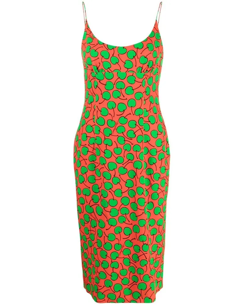 Moschino Midikleid mit Apfel-Print - Rot Rot