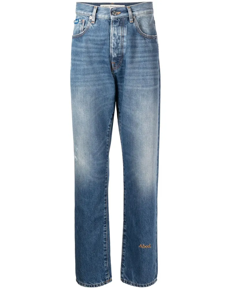 Abc. AMC Original Fit Straight-Leg-Jeans Blau