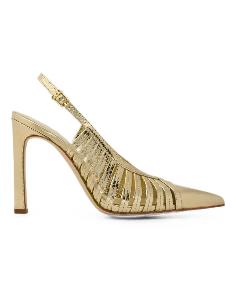 Michael Kors leather caged sandals - Gold Gold
