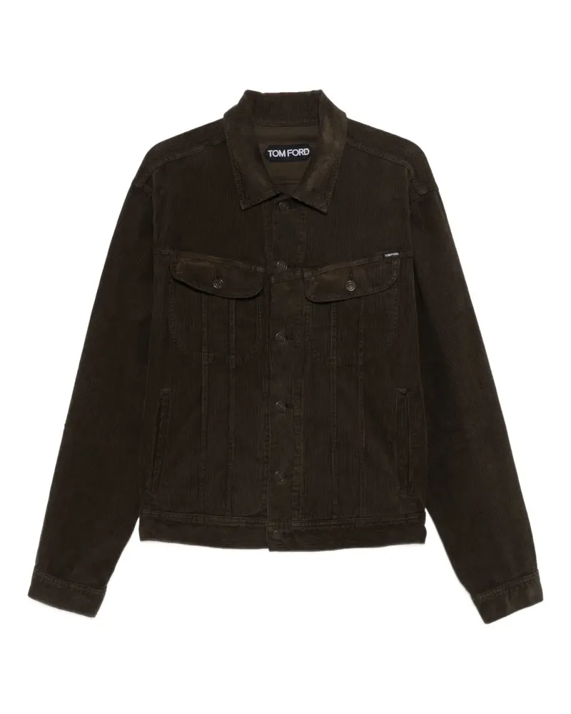 Tom Ford Geknöpfte Cordjacke - Grün Grün