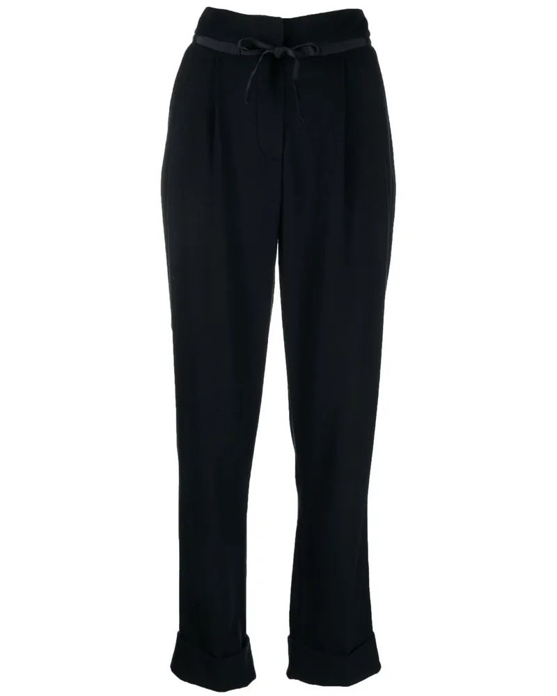Emporio Armani Gerade Hose mit Bundfalten - Blau Blau