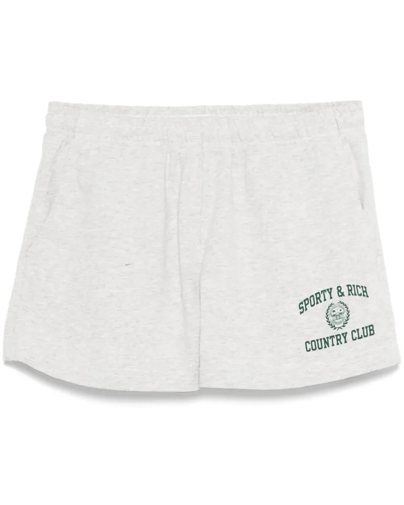 SPORTY & RICH Varsity Crest Shorts - Grau Grau