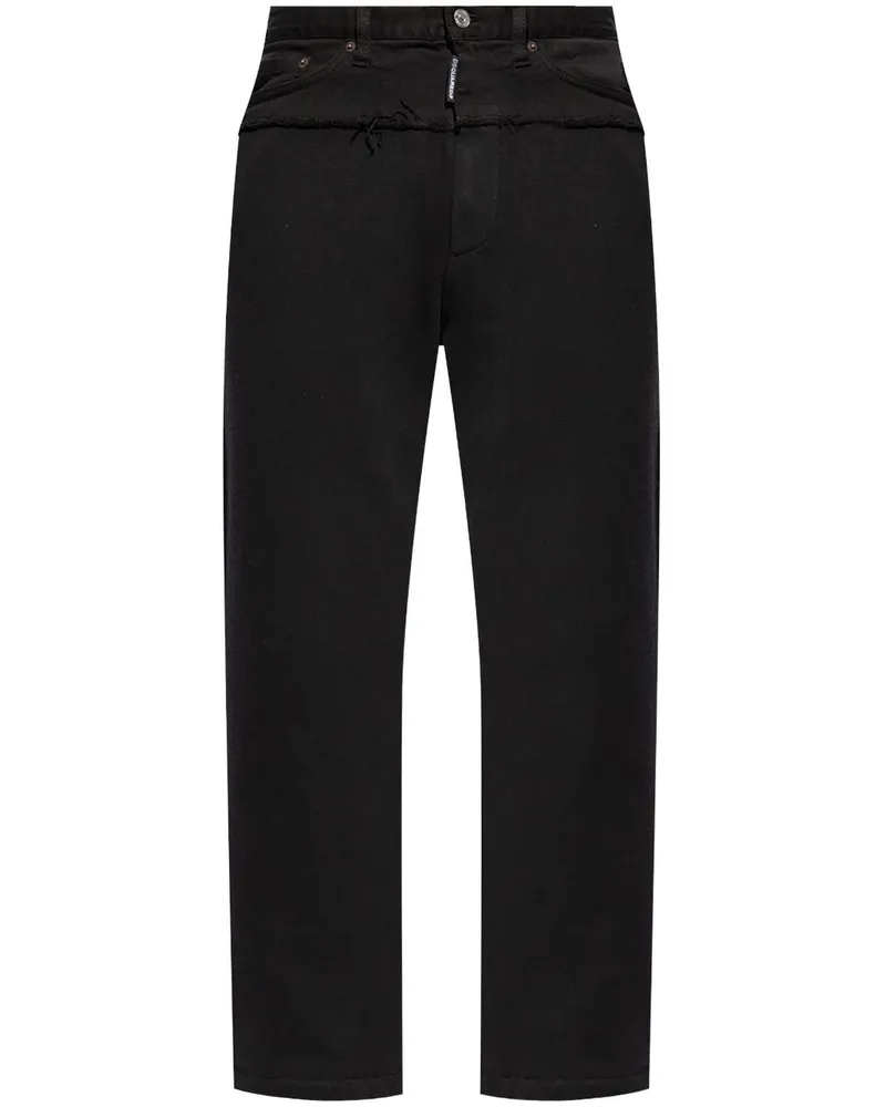 Dsquared2 Jogginghose mit Jeanseinsätzen - Schwarz Schwarz