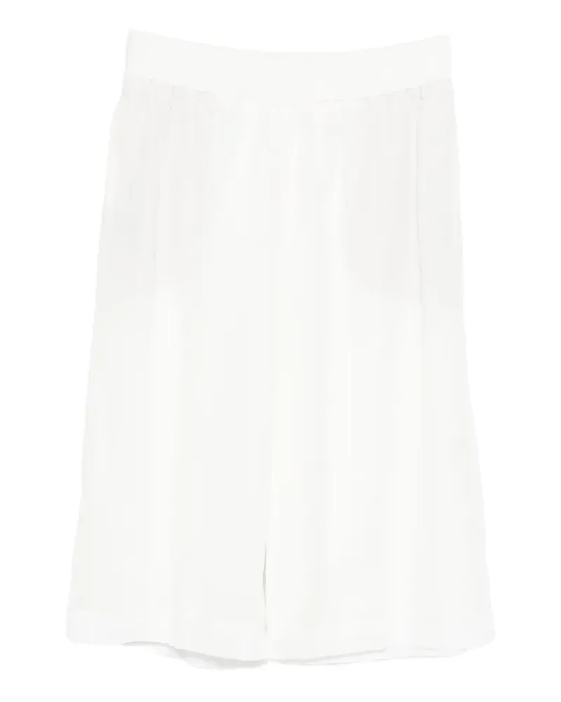 Brunello Cucinelli elasticated-waist knee-length shorts - Weiß Weiß