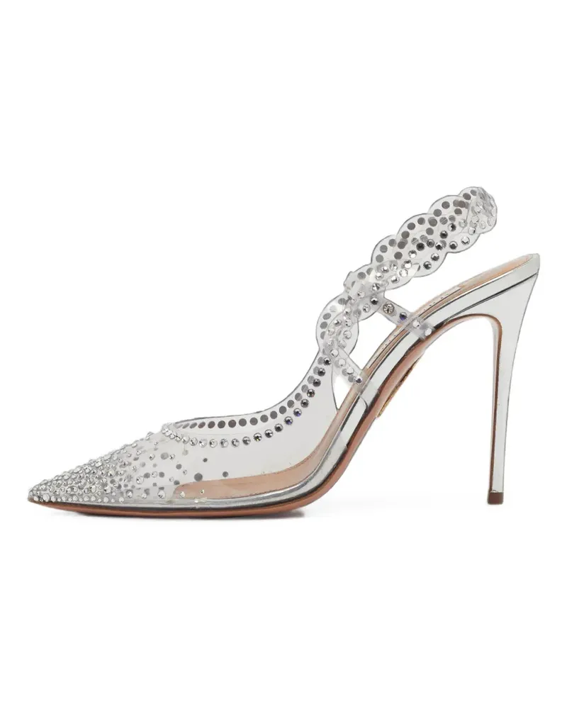 Aquazzura Heaven crystal-embellished pumps - Weiß Weiß