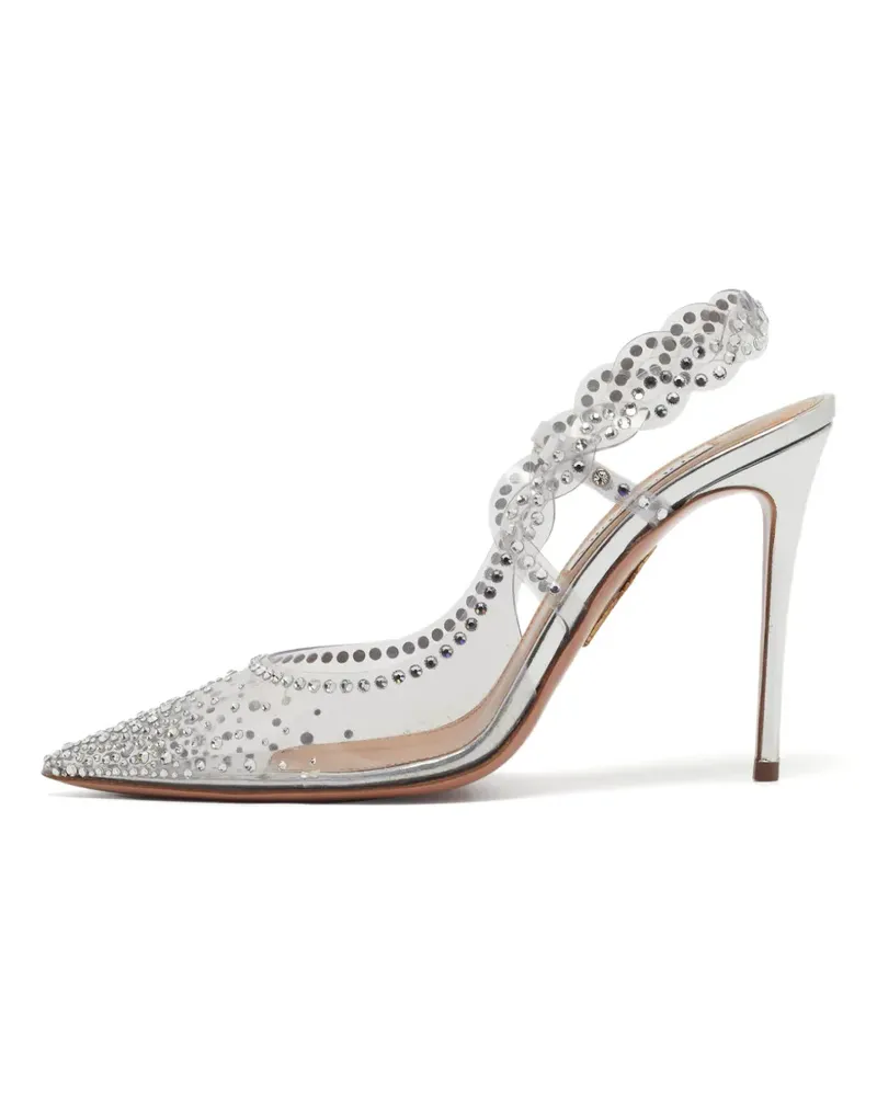 Aquazzura Heaven Pumps mit Kristallverzierung - Weiß Weiß