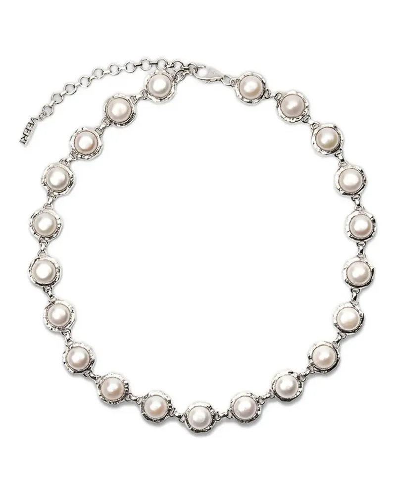 VEERT The Pearl Circle Halskette - Weiß Weiß