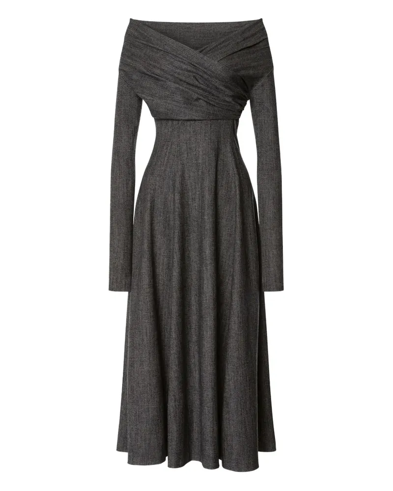 Alberta Ferretti Drapiertes Kleid - Grau Grau