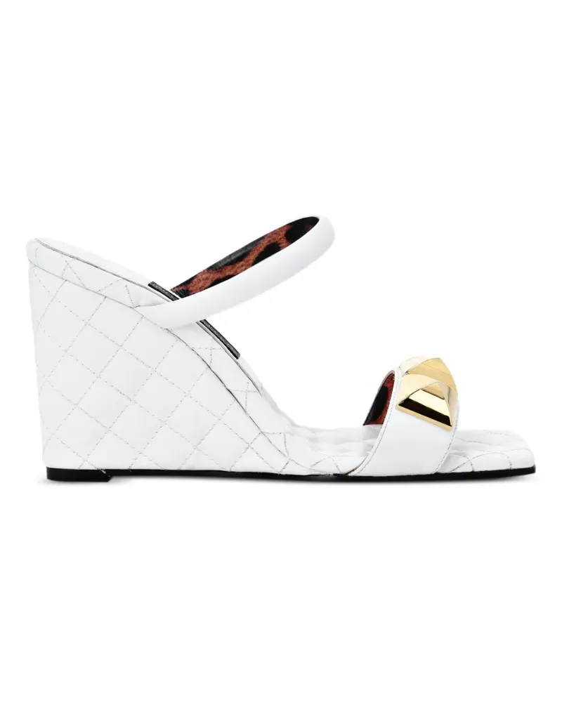 Philipp Plein Matelassé-Sandalen - Weiß Weiß