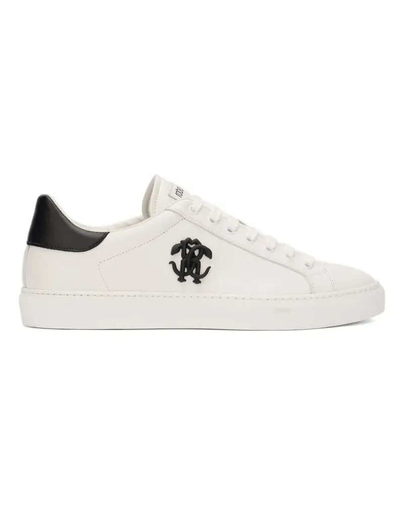 Roberto Cavalli Sneakers mit Logo-Schild - Weiß Weiß