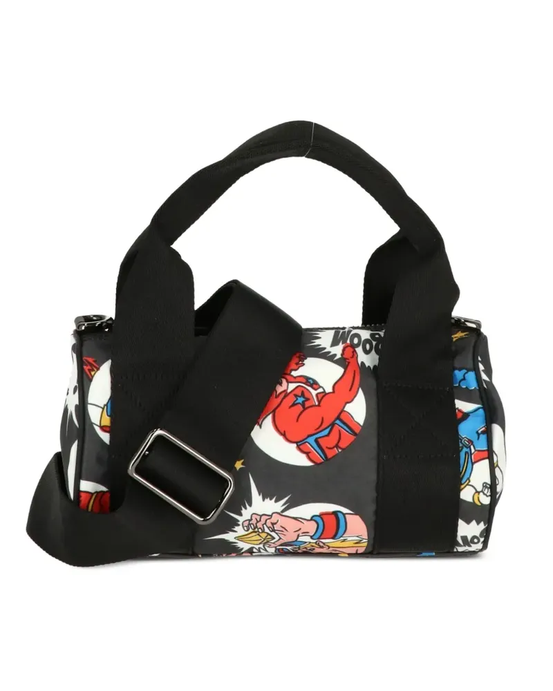 Moschino Reisetasche mit Cartoon-Print - Schwarz Schwarz