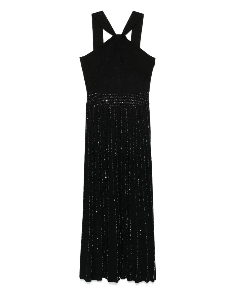 D.EXTERIOR Maxikleid mit Pailletten - Schwarz Schwarz