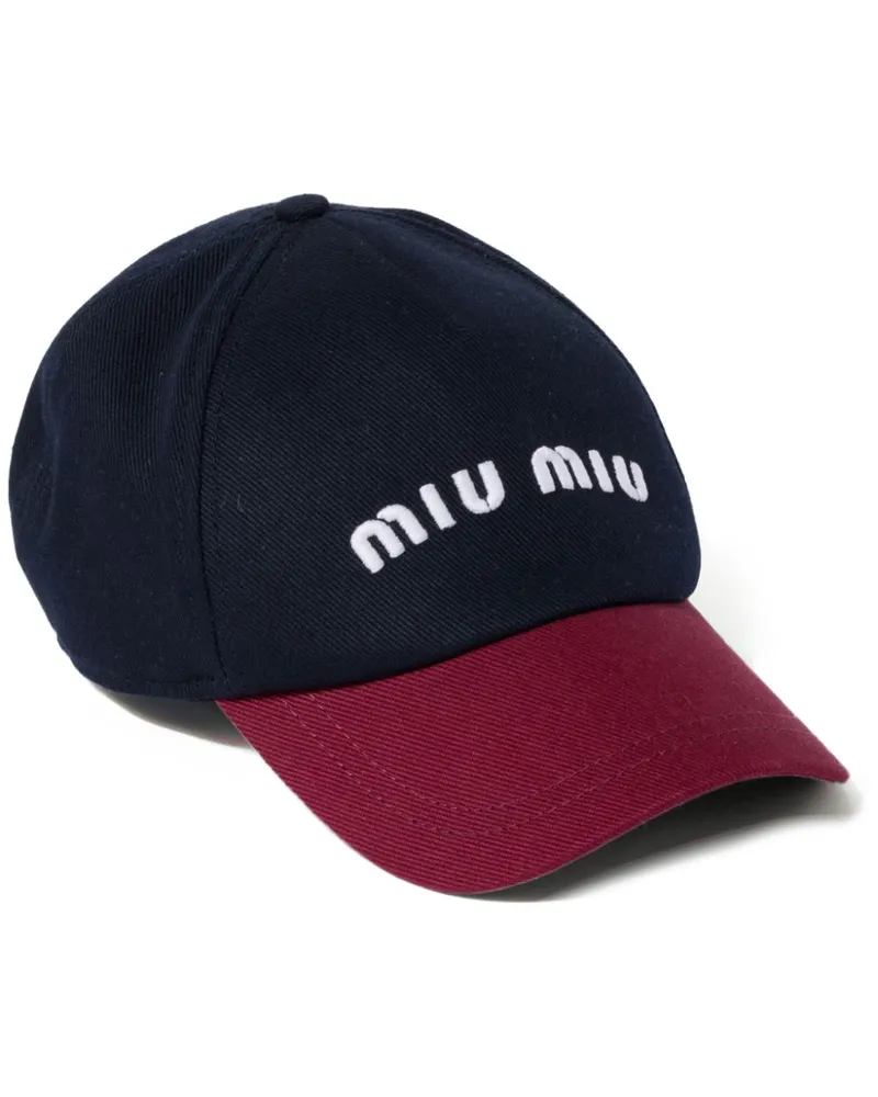 Miu Miu Drill Baseballkappe - Blau Blau