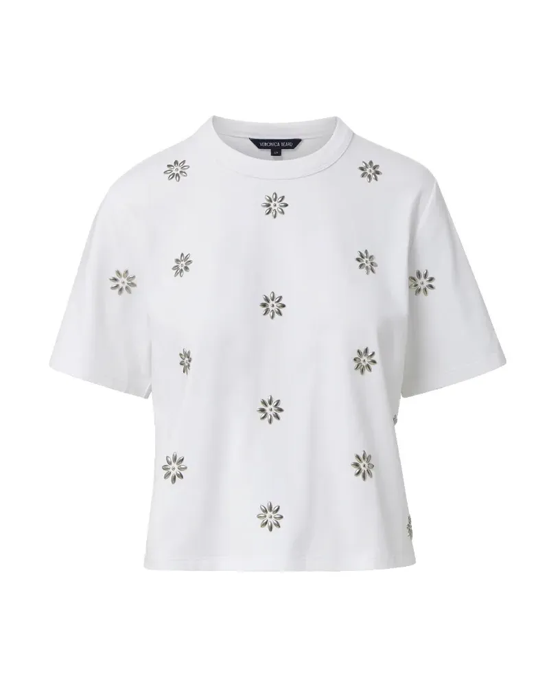 Veronica Beard Sebastian embellished T-shirt - Weiß Weiß