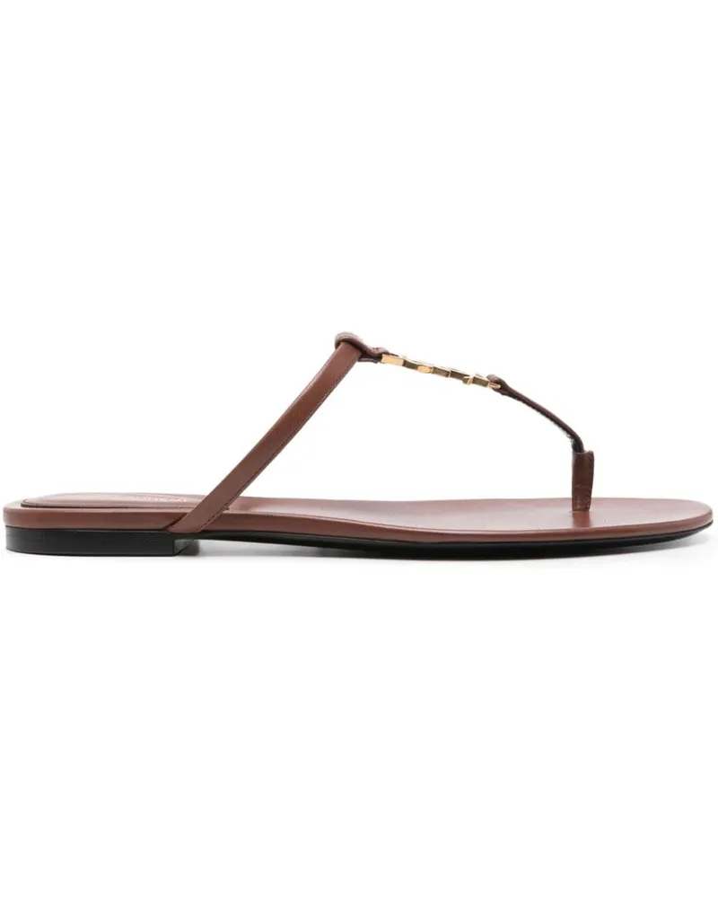 Saint Laurent Cassandra Flip-Flops - Braun Braun