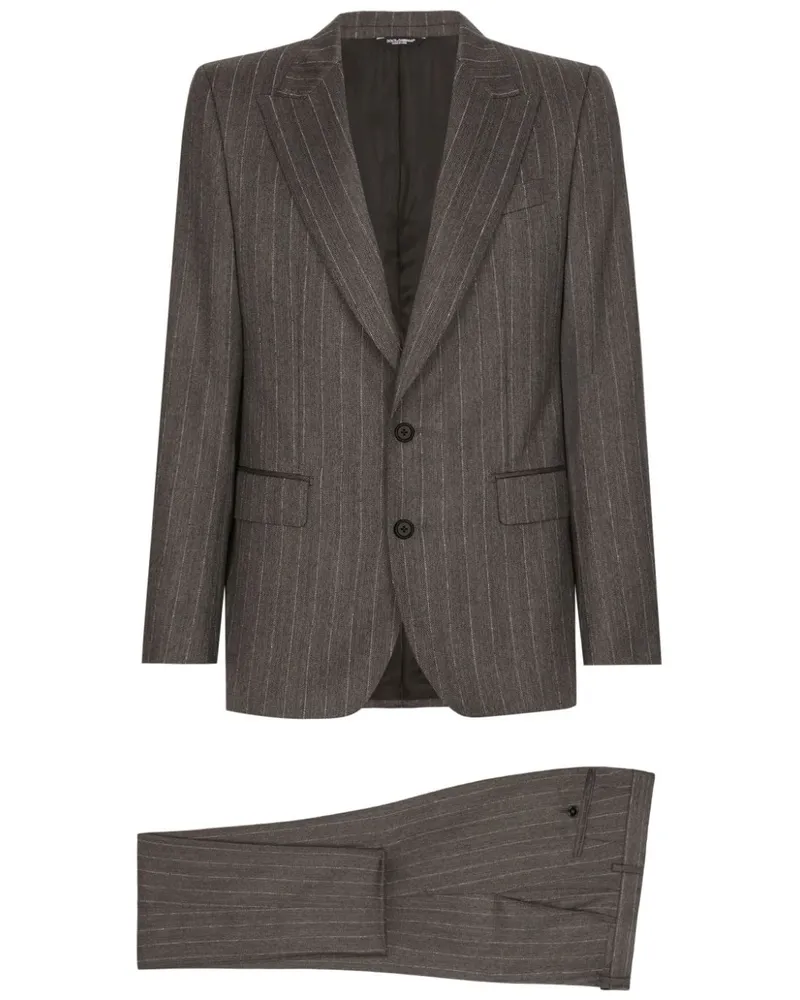 Dolce & Gabbana Gestreifter Anzug - Grau Grau