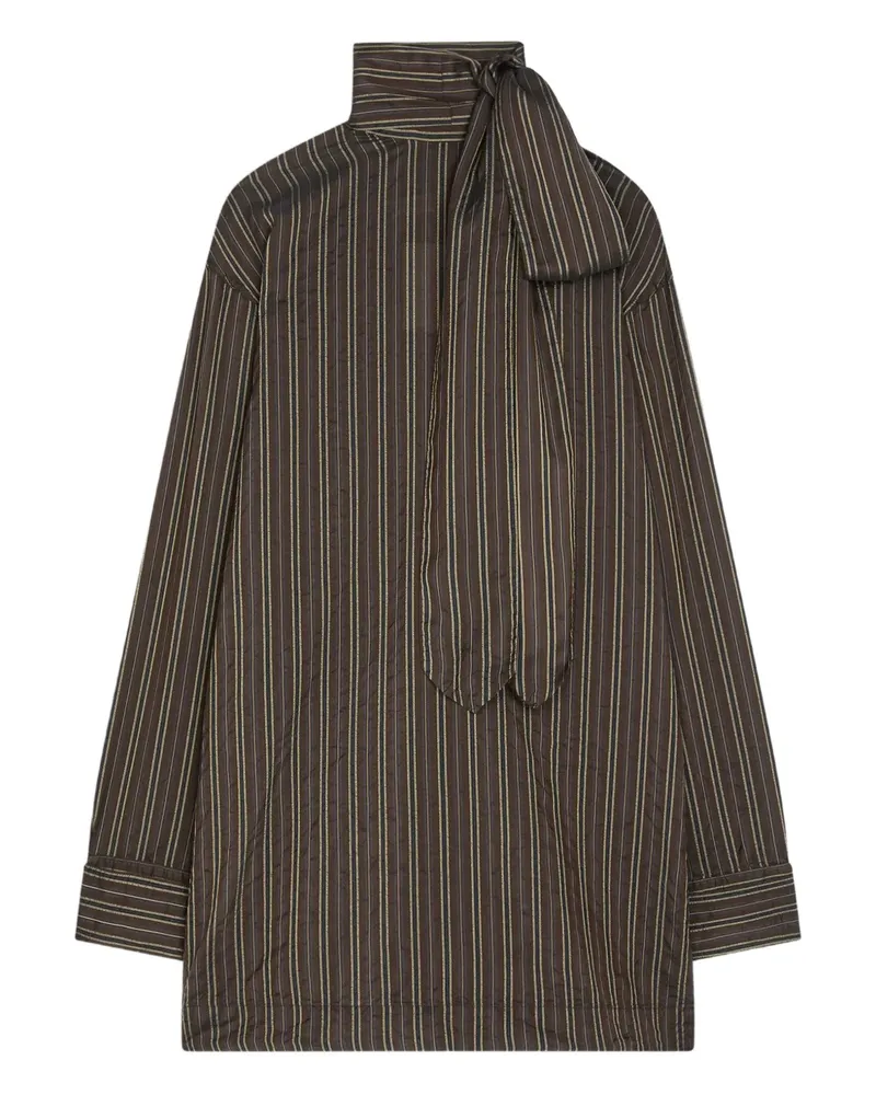 Dries van Noten Gestreifte Bluse - Braun Braun